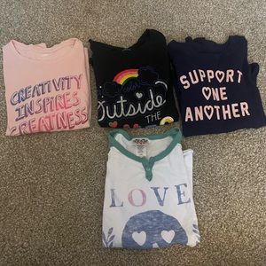 Art class old navy junk food long sleeve girls tops bundle lot